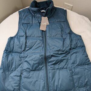 NWT JJill Dark Teal Down Vest Small
